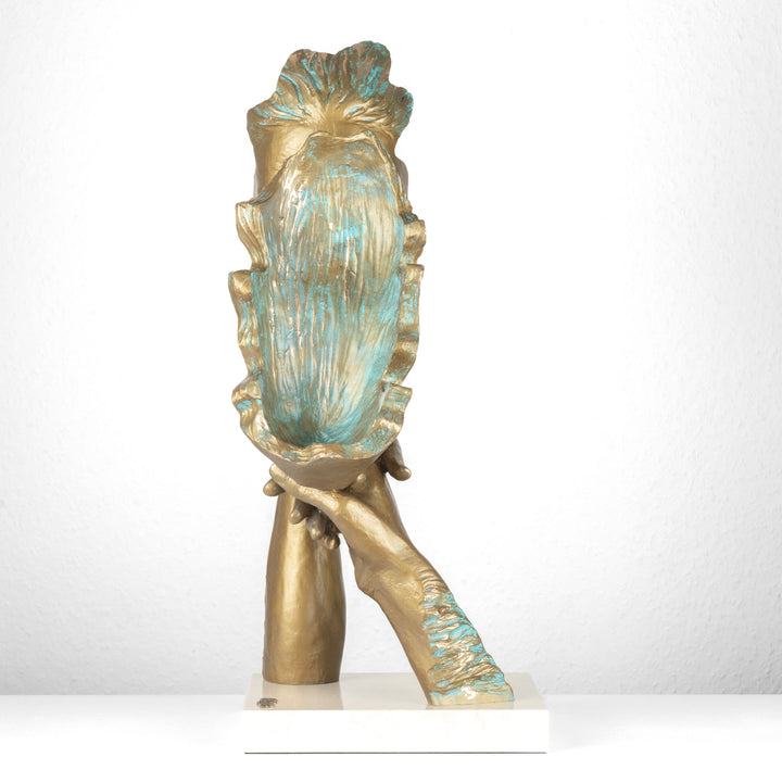 Escultura Amantes "Caress" de Anglada sobre Base de Mármol