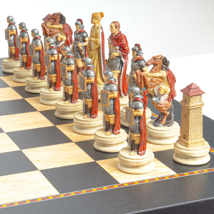 Juego de Ajedrez Temático Romanos vs Egipcios