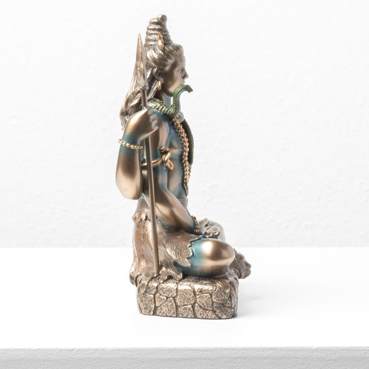 Estatua del Dios Shiva de la India (Escultura de bronce frío)
