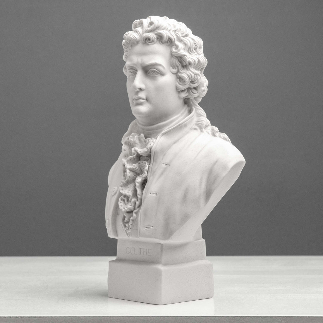 Escultura de busto de Goethe – Poeta alemán en estilo neoclásico