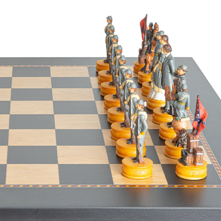 Juego de Piezas de Ajedrez Temático de la Guerra Civil Americana