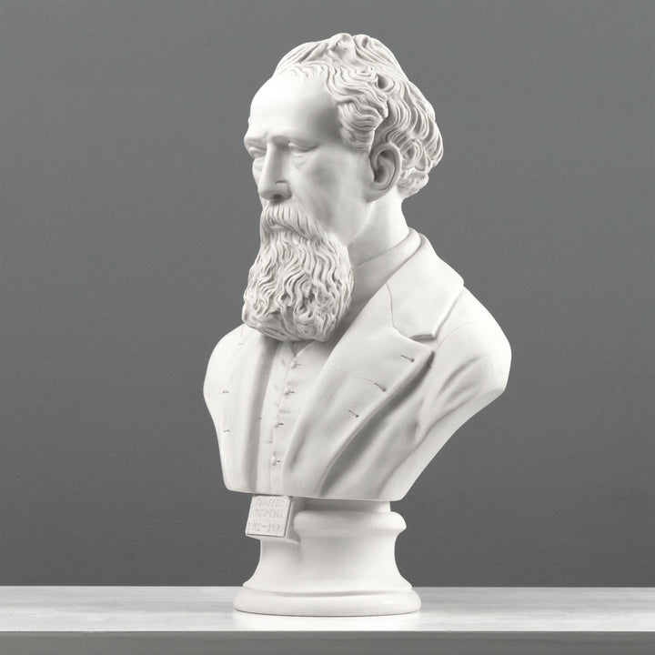 Escultura de busto de Charles Dickens – Estatua del escritor inglés