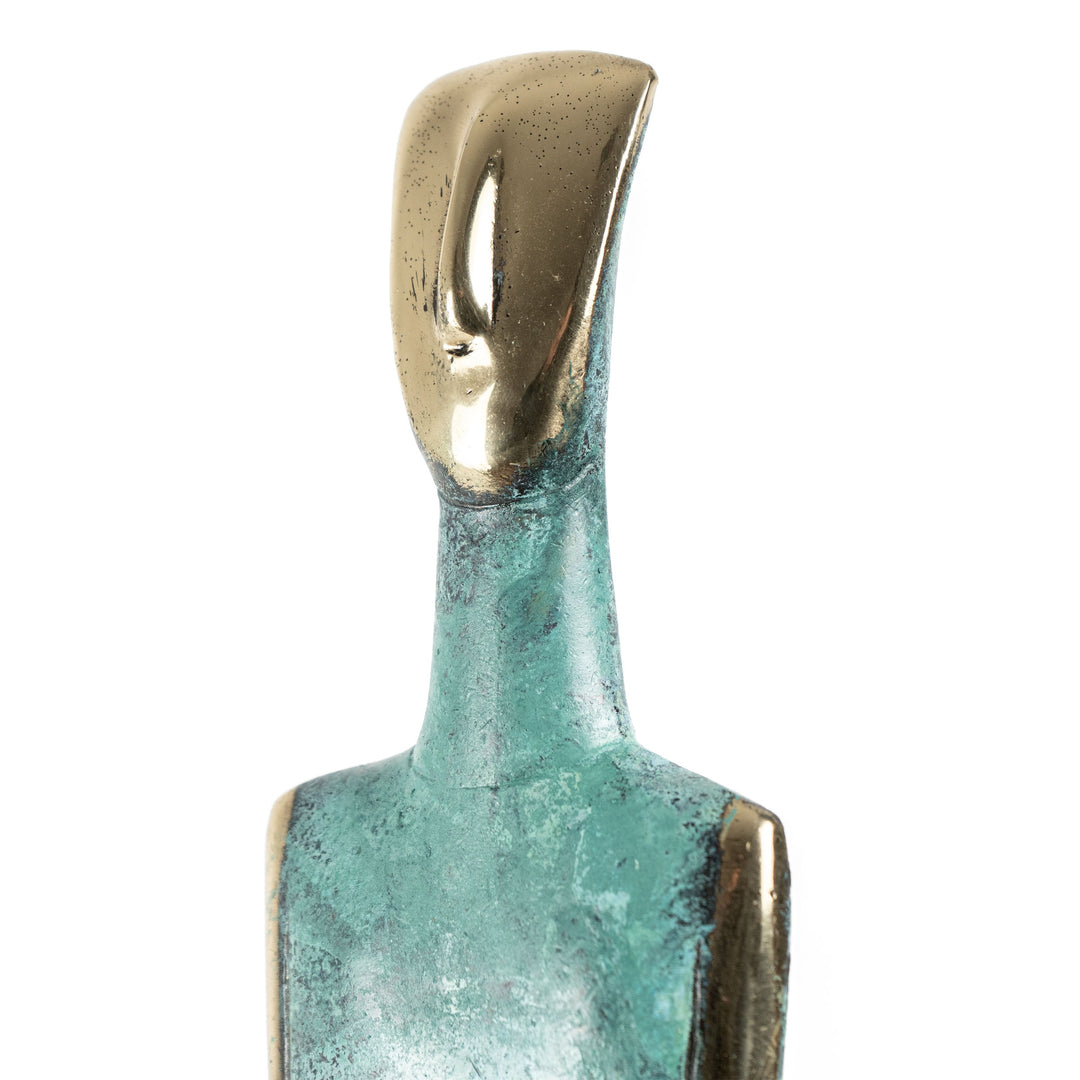 Estatua de ídolo cicládico (Escultura de latón)