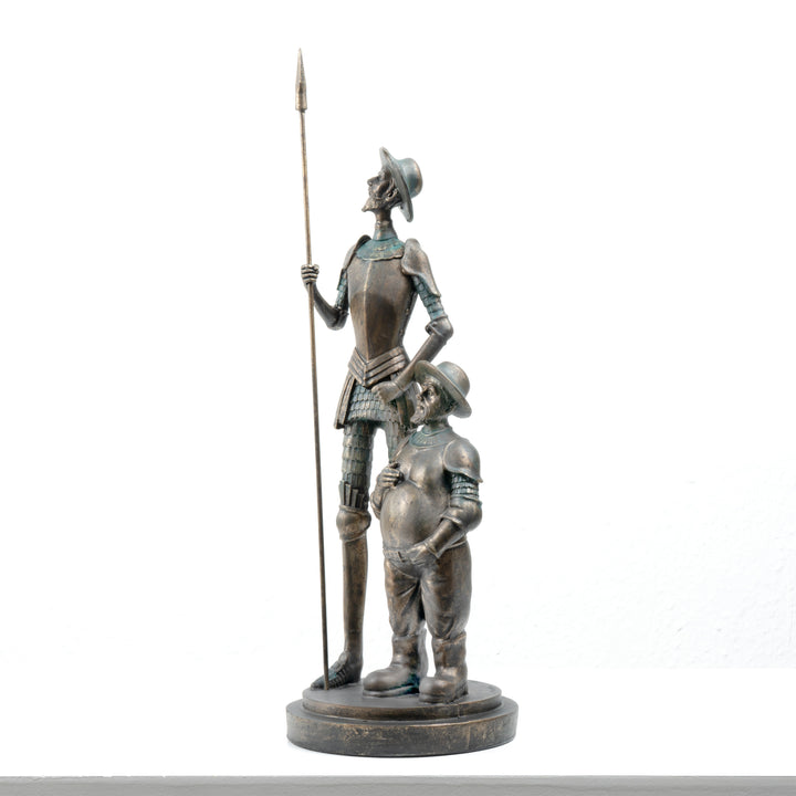 Don Quijote de la Mancha y Sancho Panza Estatua (Escultura con Acabado en Bronce)