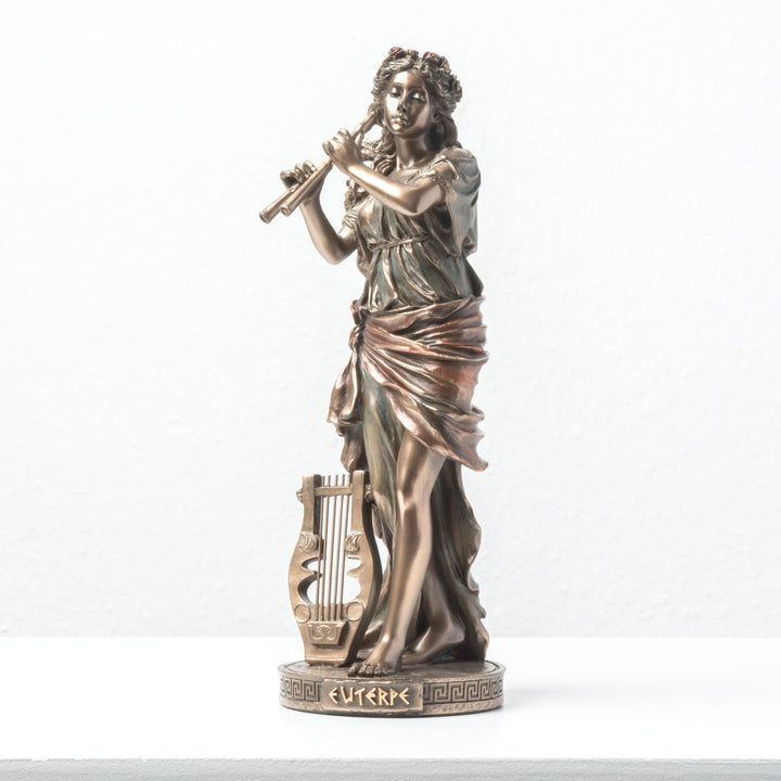 Estatua de Euterpe, Musa de la Música (Escultura de bronce frío)