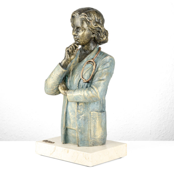 Escultura Doctora de Anglada sobre Base de Mármol