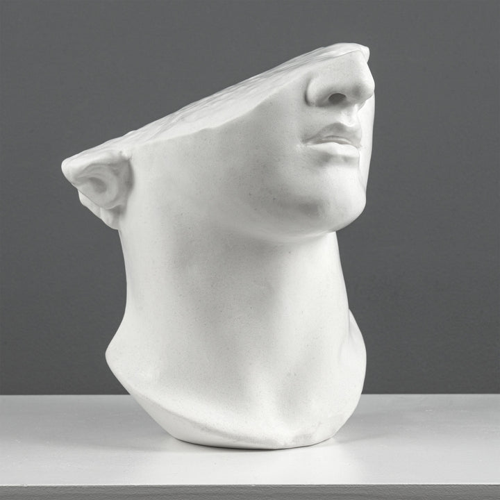 Escultura Fragmento del Busto de Apolo – Inspirada en la Cabeza Colosal de un Joven