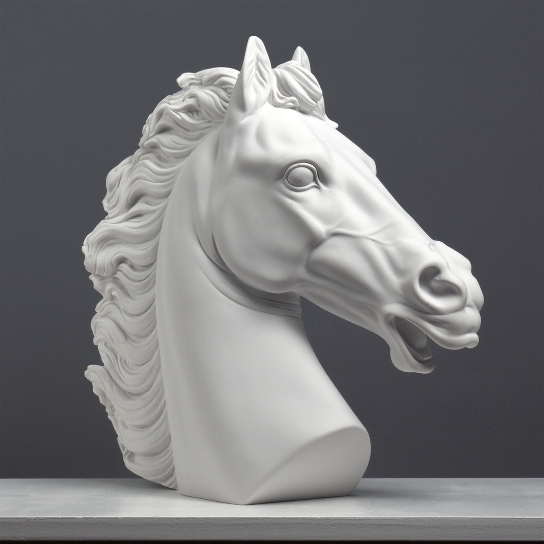 Escultura de Cabeza de Caballo Noble (Grande)