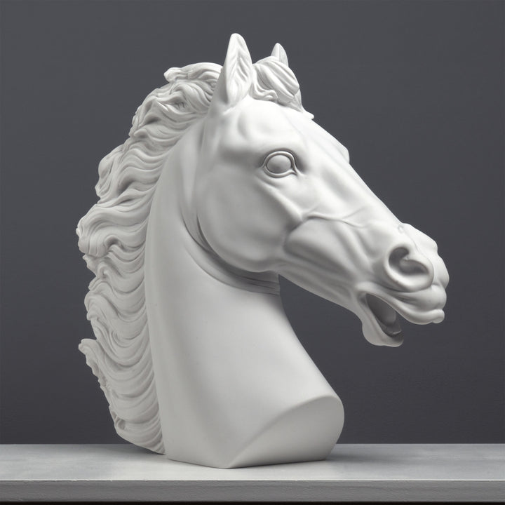 Escultura de Cabeza de Caballo Noble (Grande)
