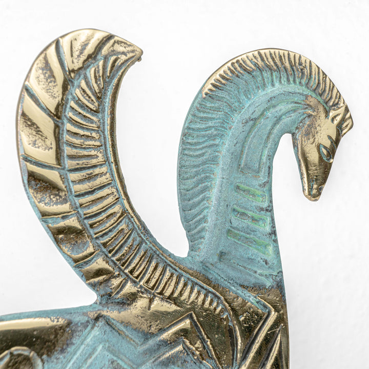 Estatua de Pegaso — Caballo alado de la mitología griega (Escultura de latón)
