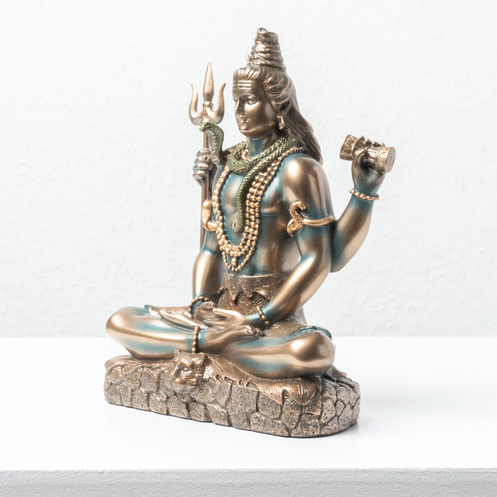 Estatua del Dios Shiva de la India (Escultura de bronce frío)