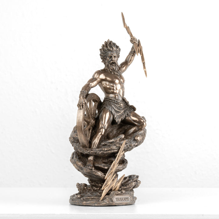 Estatua de Taranis — Dios celta del trueno (Escultura de bronce fundido en frío)