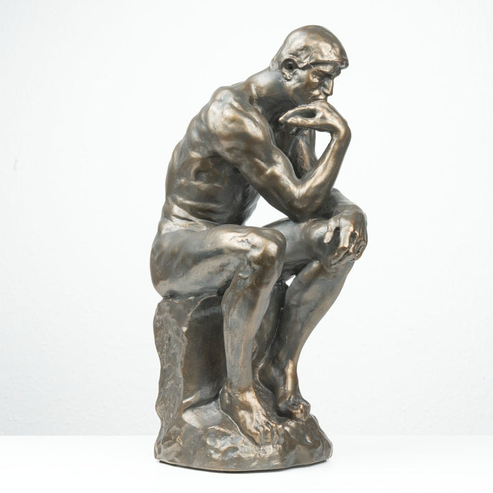 Escultura El pensador de Rodin (Grande, bronce fundido en frío)