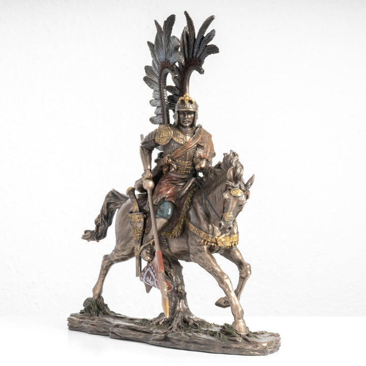 Estatua del Húsar Alado – Caballería de Élite Polaca (Escultura en Bronce Fundido en Frío)