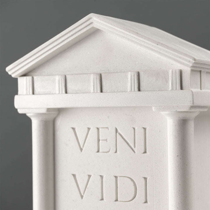 Sujetalibros Veni Vidi Vici – Escultura de templo romano