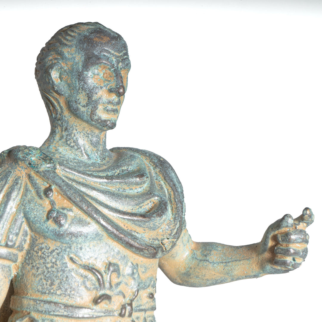 Estatua de Julio César con peana (Escultura de bronce)