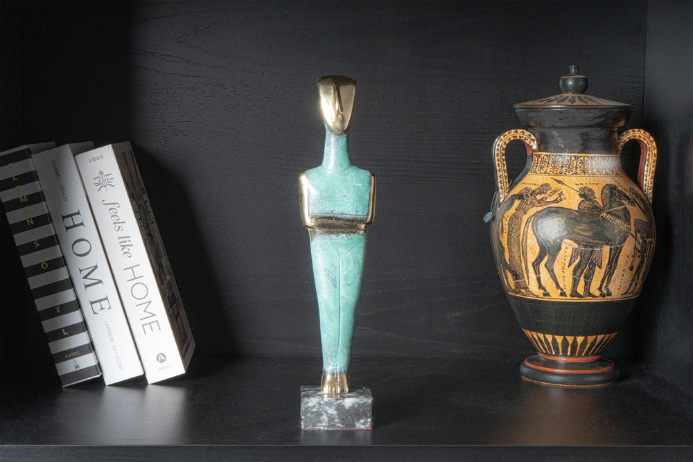 Estatua de ídolo cicládico (Escultura de latón)