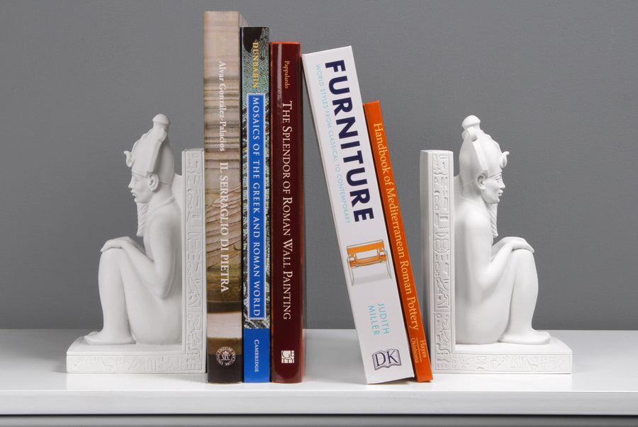 Sujetalibros egipcio - Pareja de estatuas de Osiris