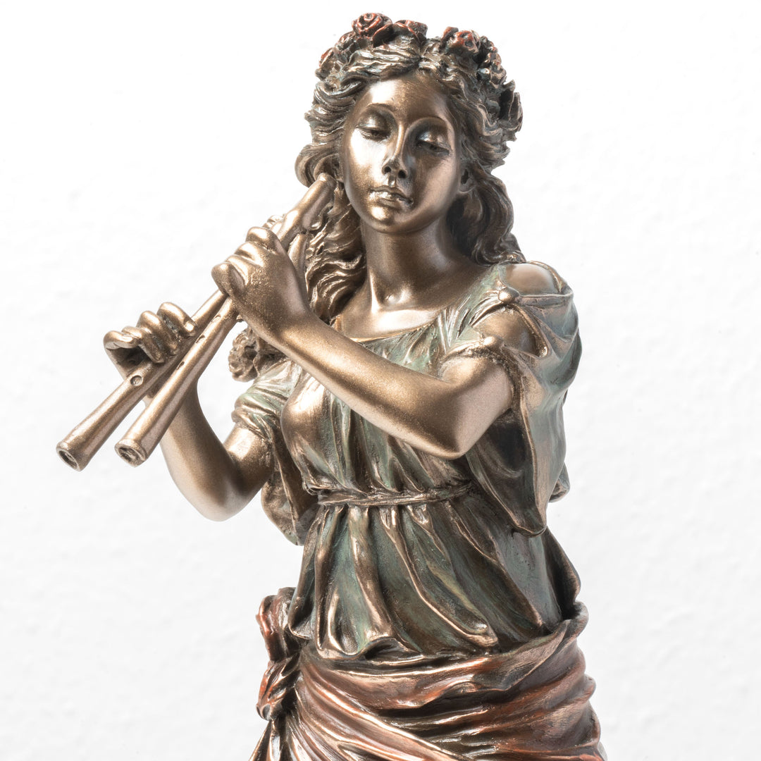 Estatua de Euterpe, Musa de la Música (Escultura de bronce frío)
