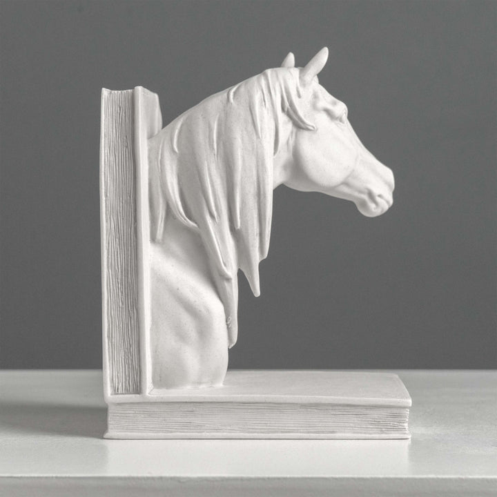 Sujetalibros con cabeza de caballo – Pareja de bustos ecuestres