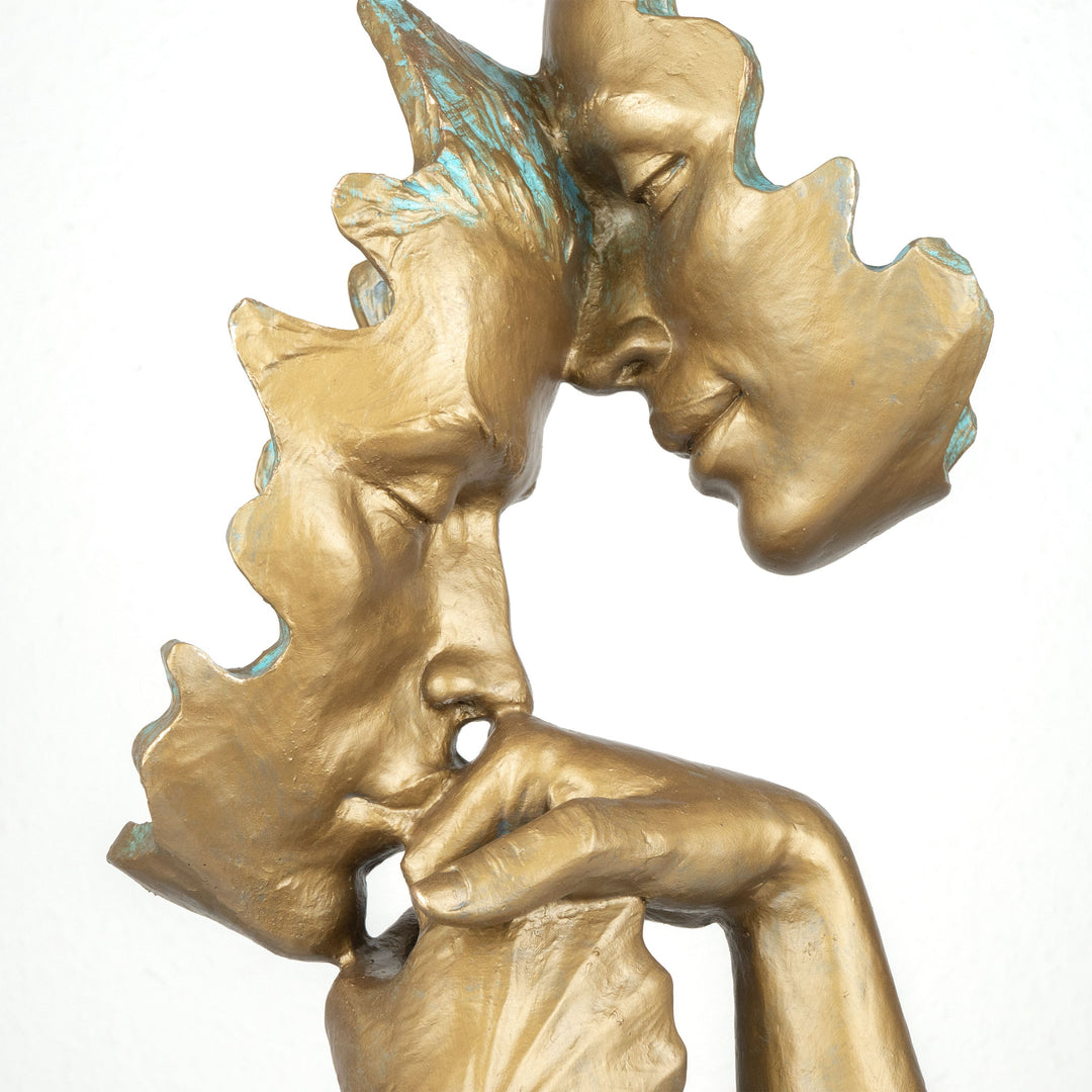 Escultura Amantes "Caress" de Anglada sobre Base de Mármol