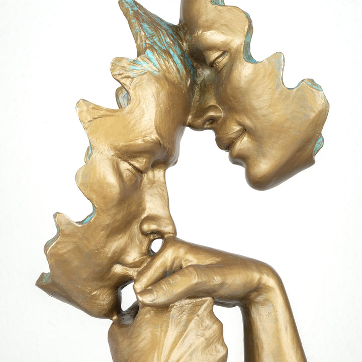 Escultura Amantes "Caress" de Anglada sobre Base de Mármol