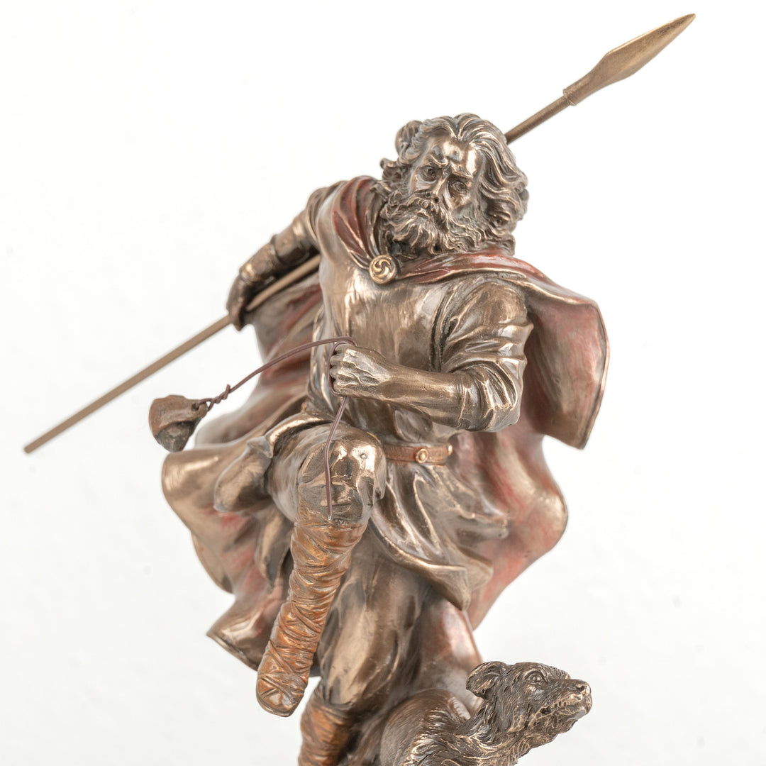 Estatua de Lugh — Dios celta de la habilidad y la maestría (Escultura de bronce fundido en frío)