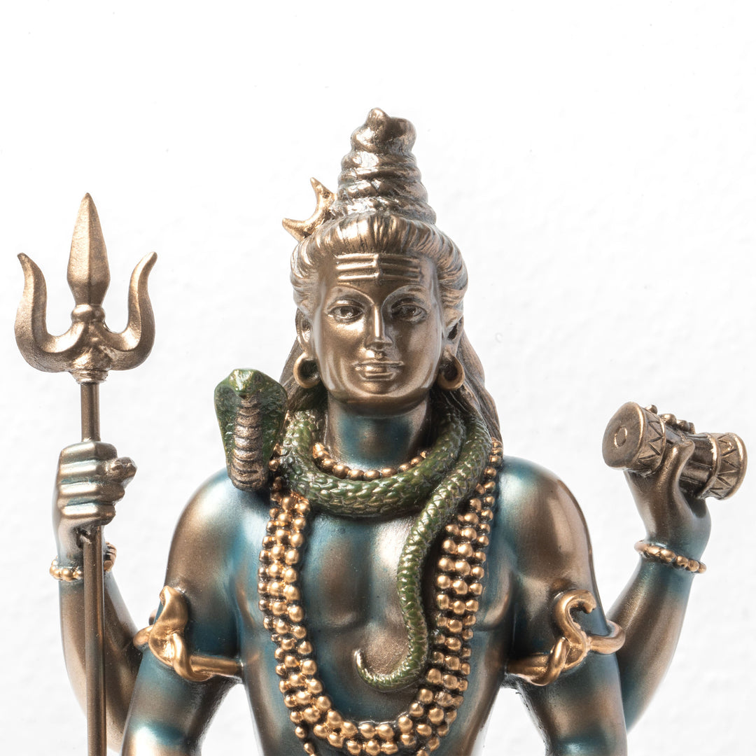 Estatua del Dios Shiva de la India (Escultura de bronce frío)