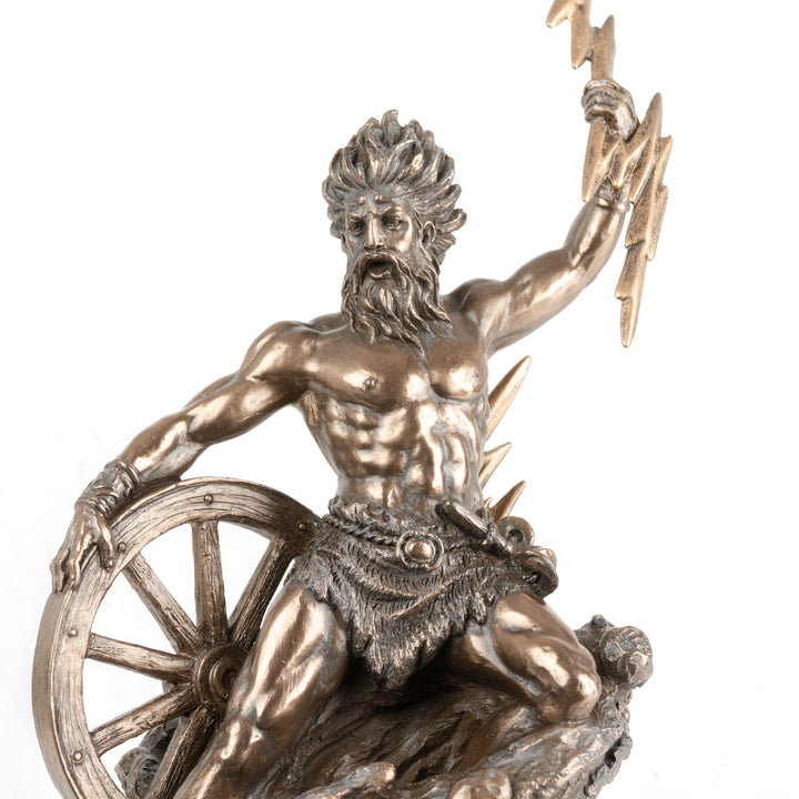 Estatua de Taranis — Dios celta del trueno (Escultura de bronce fundido en frío)