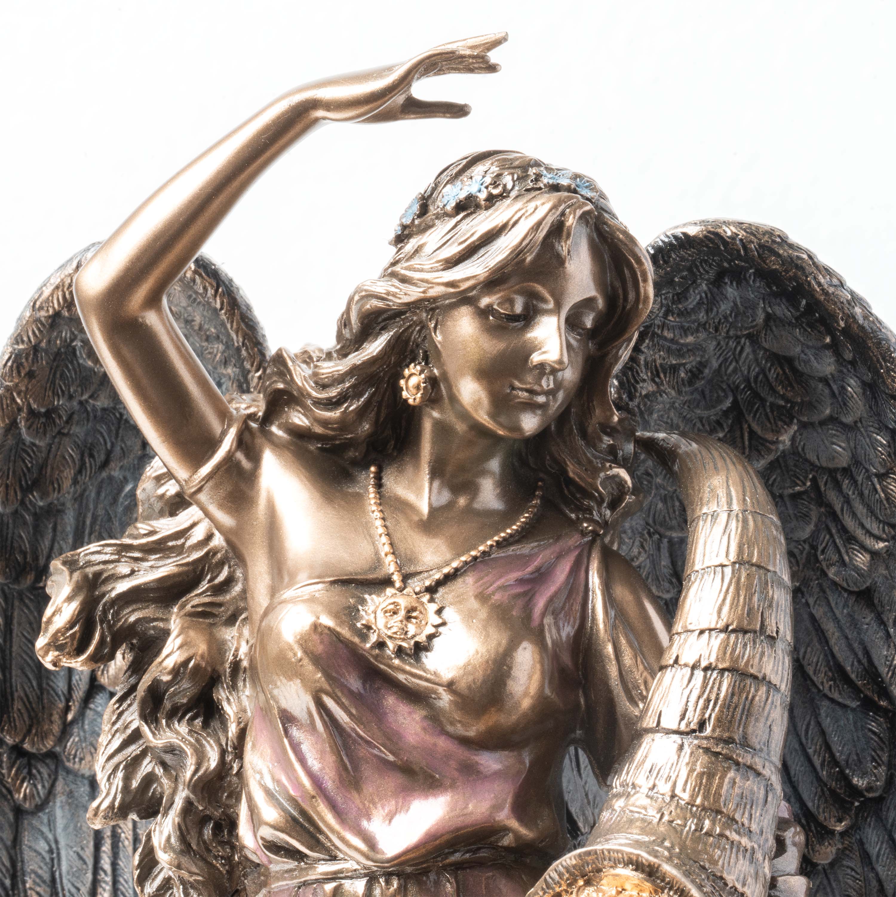 Estatua de Fortuna Alada con Cuerno de la Abundancia (Escultura de bronce frío)