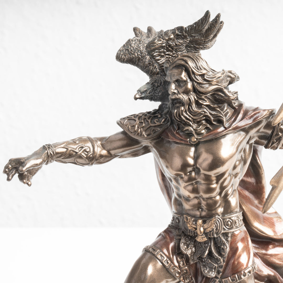Estatua del Dios Griego Zeus – Rey del Olimpo (Escultura en Bronce Fundido en Frío)