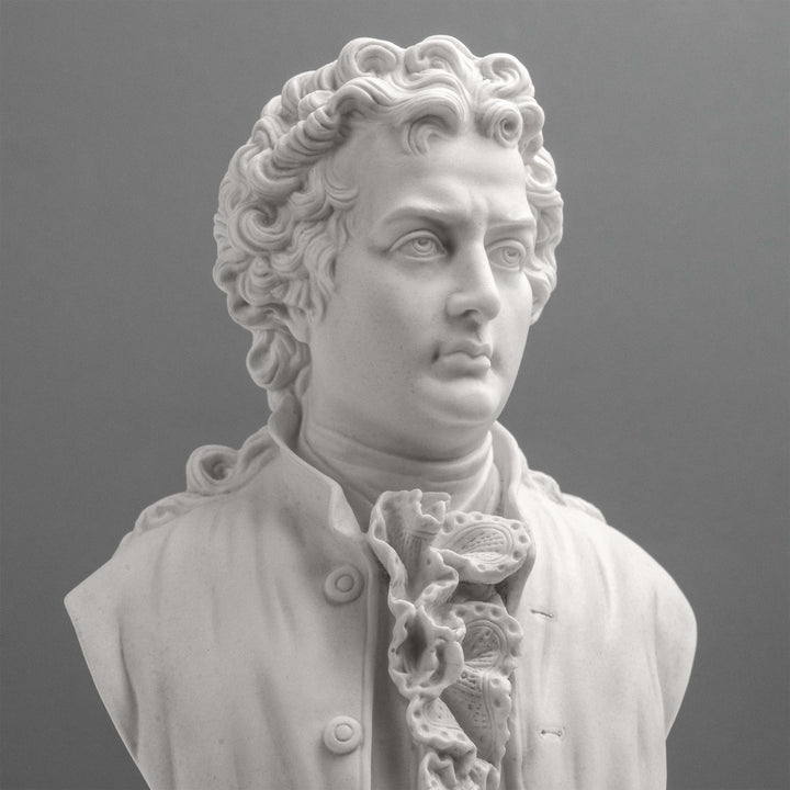 Escultura de busto de Goethe – Poeta alemán en estilo neoclásico