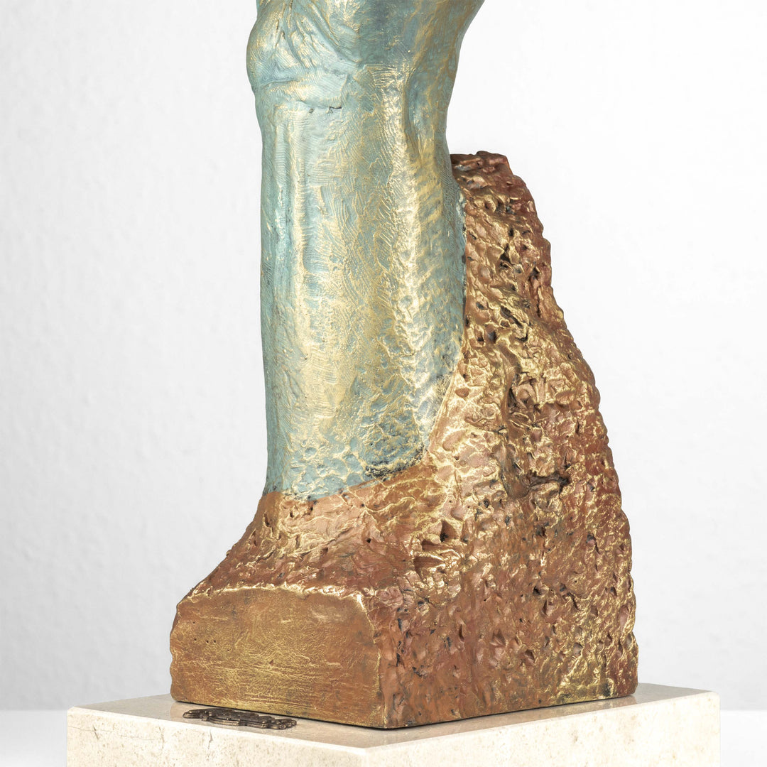 Escultura Campeón "Proelior" de Anglada sobre Base de Mármol