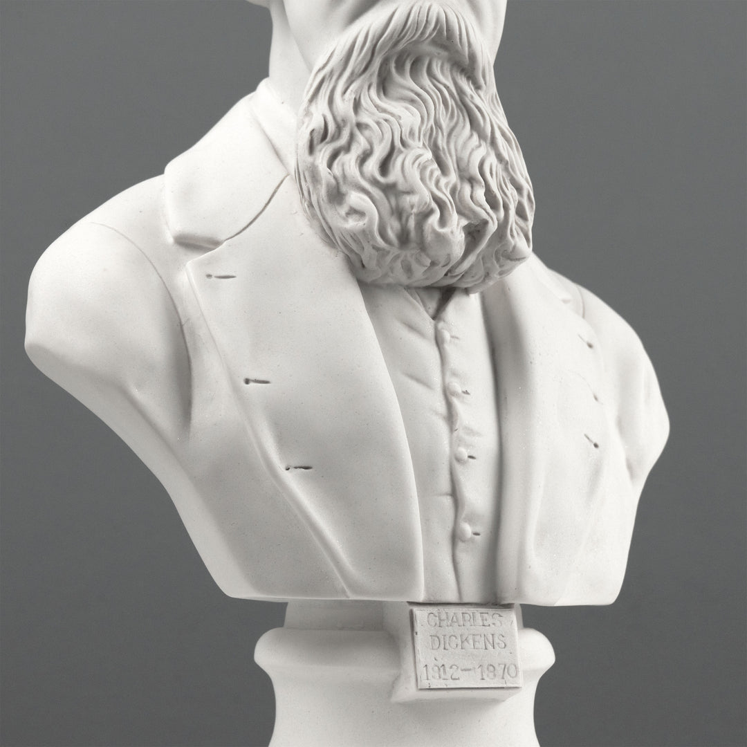 Escultura de busto de Charles Dickens – Estatua del escritor inglés