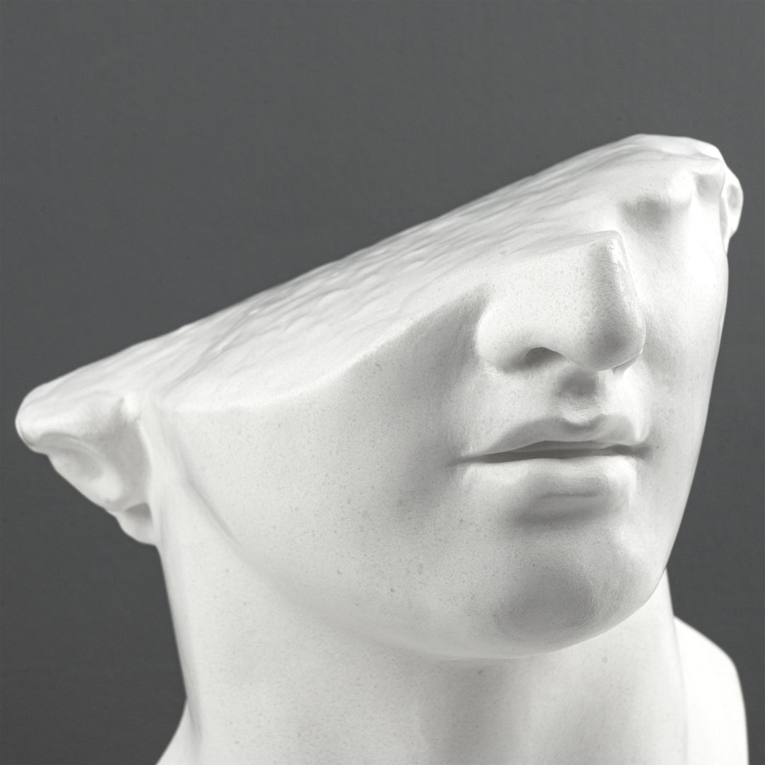 Escultura Fragmento del Busto de Apolo – Inspirada en la Cabeza Colosal de un Joven