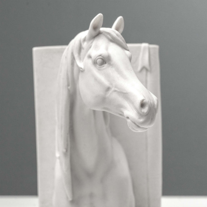 Sujetalibros con cabeza de caballo – Pareja de bustos ecuestres