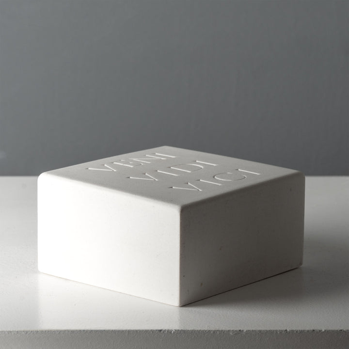 Sujetalibros Veni Vidi Vici – Escultura De Inscripción Romana