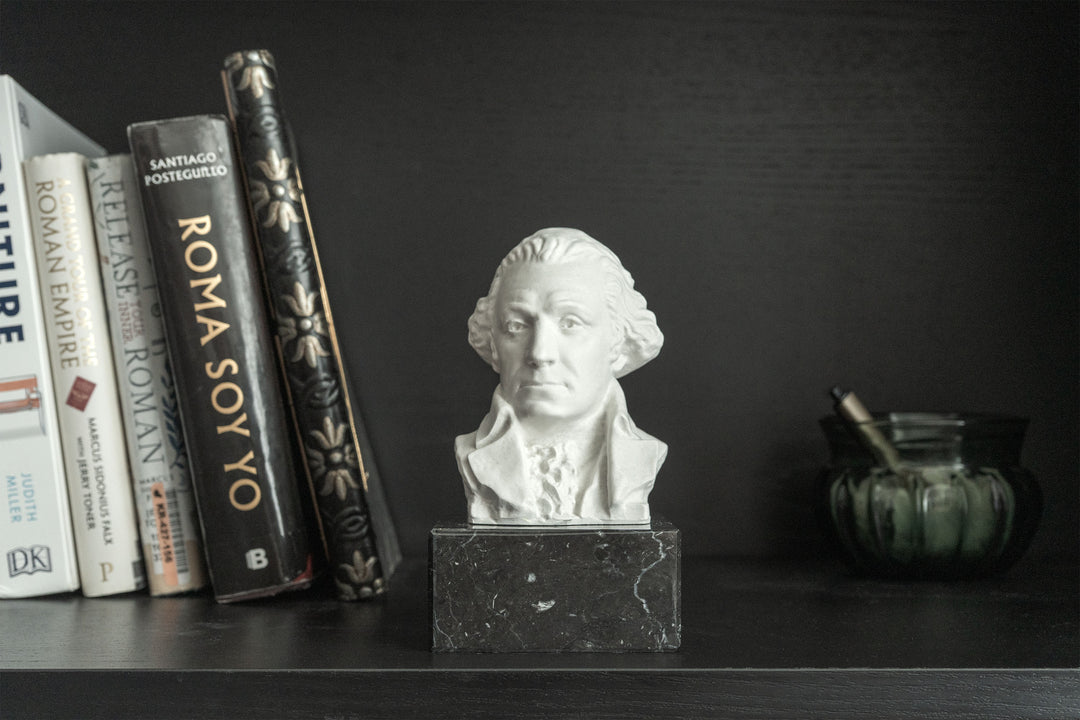 Busto de Washington con base de mármol negro