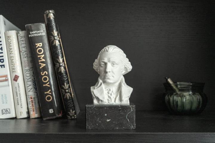 Busto de Washington con base de mármol negro