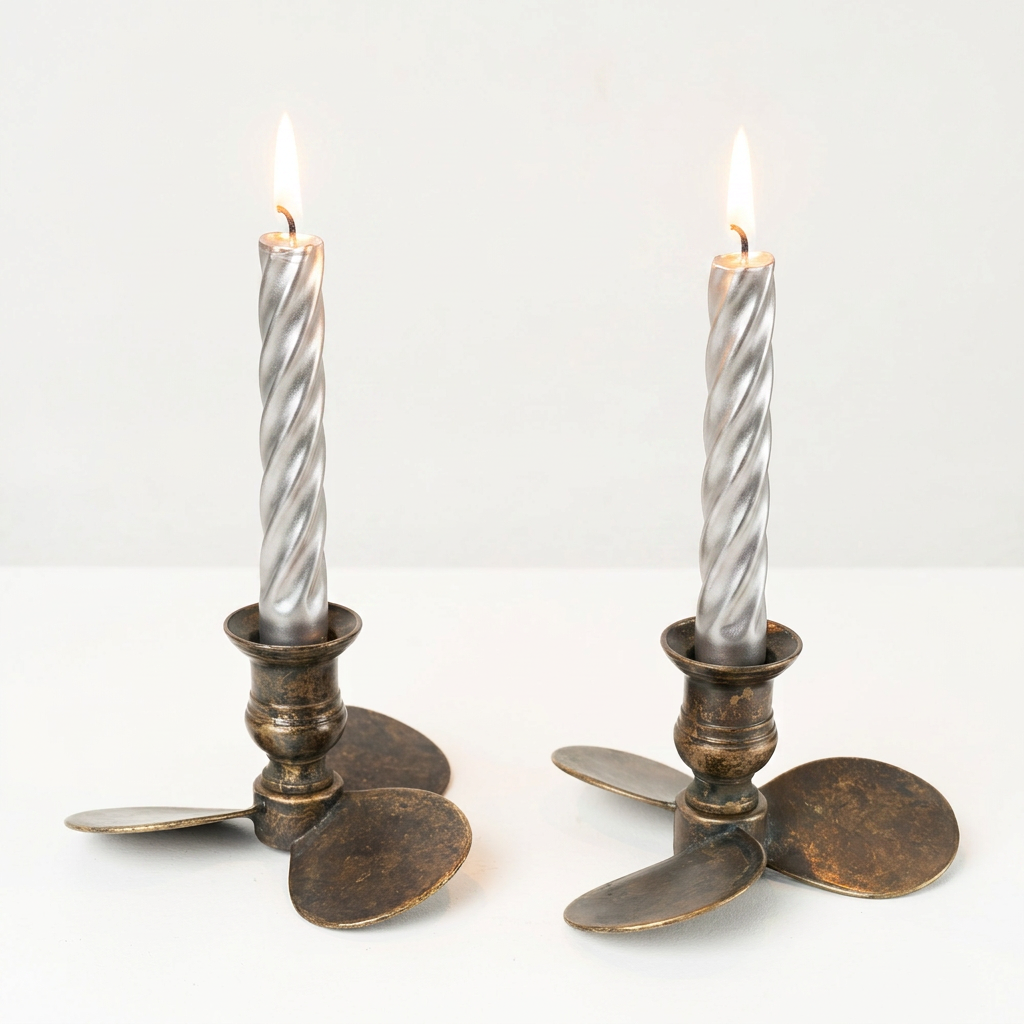 Candelabro hélice (latón envejecido)