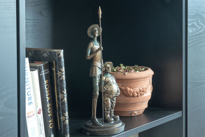 Don Quijote de la Mancha y Sancho Panza Estatua (Escultura con Acabado en Bronce)