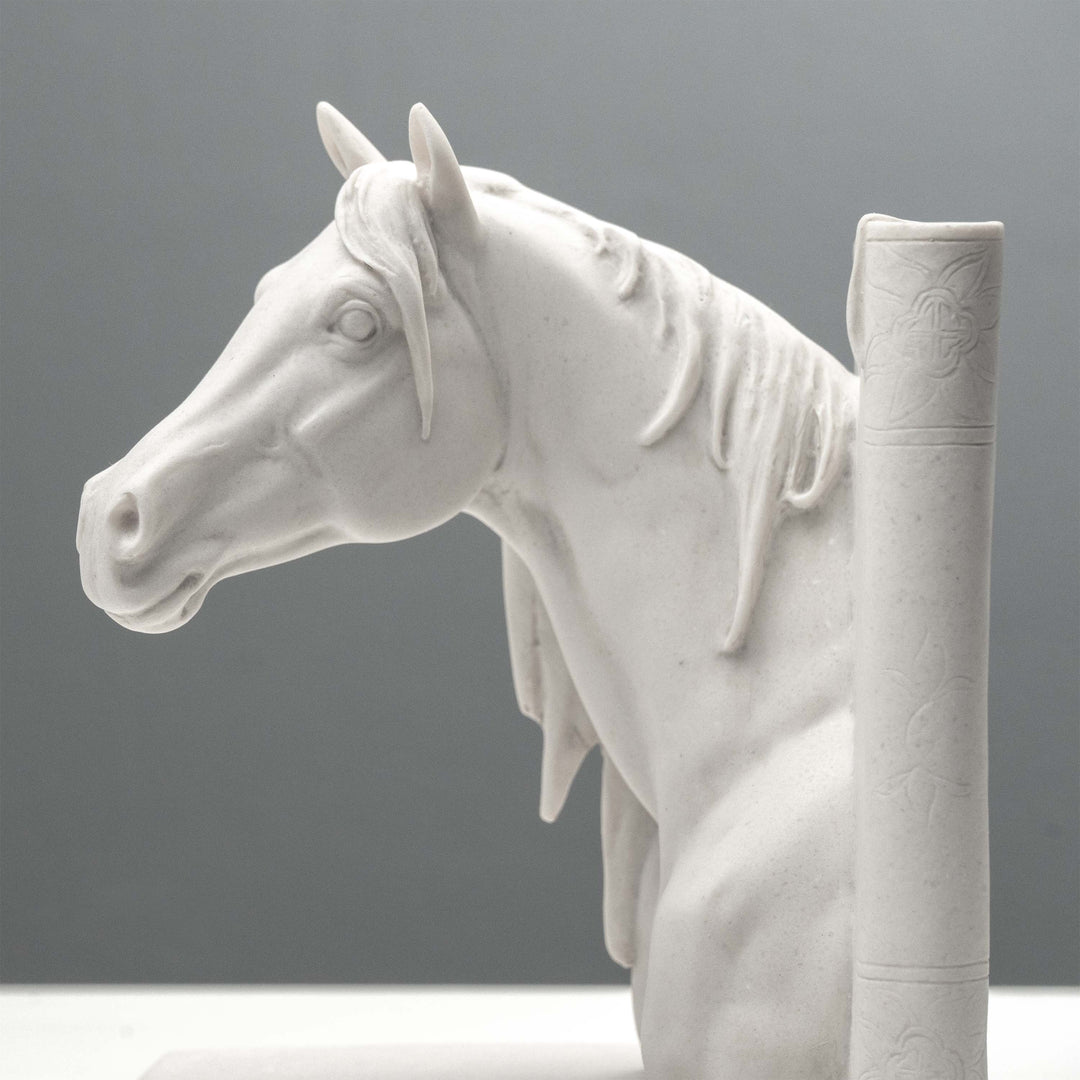 Sujetalibros con cabeza de caballo – Pareja de bustos ecuestres