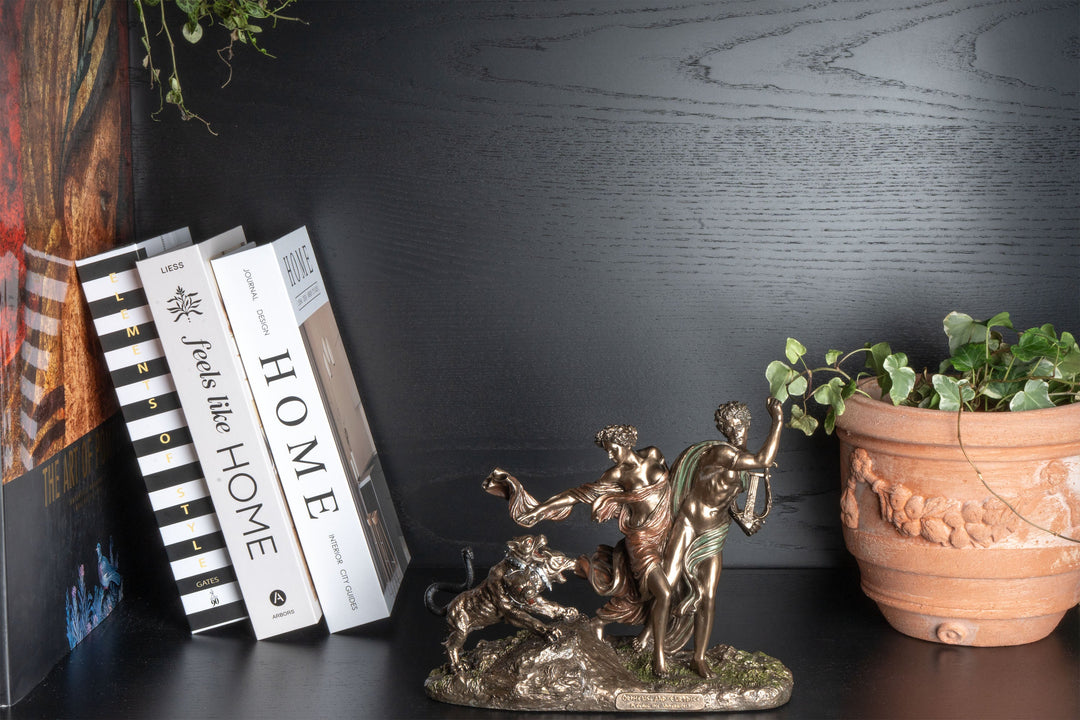 Estatua de Orfeo y Eurídice – Huyendo del Inframundo (Escultura en Bronce Fundido en Frío)