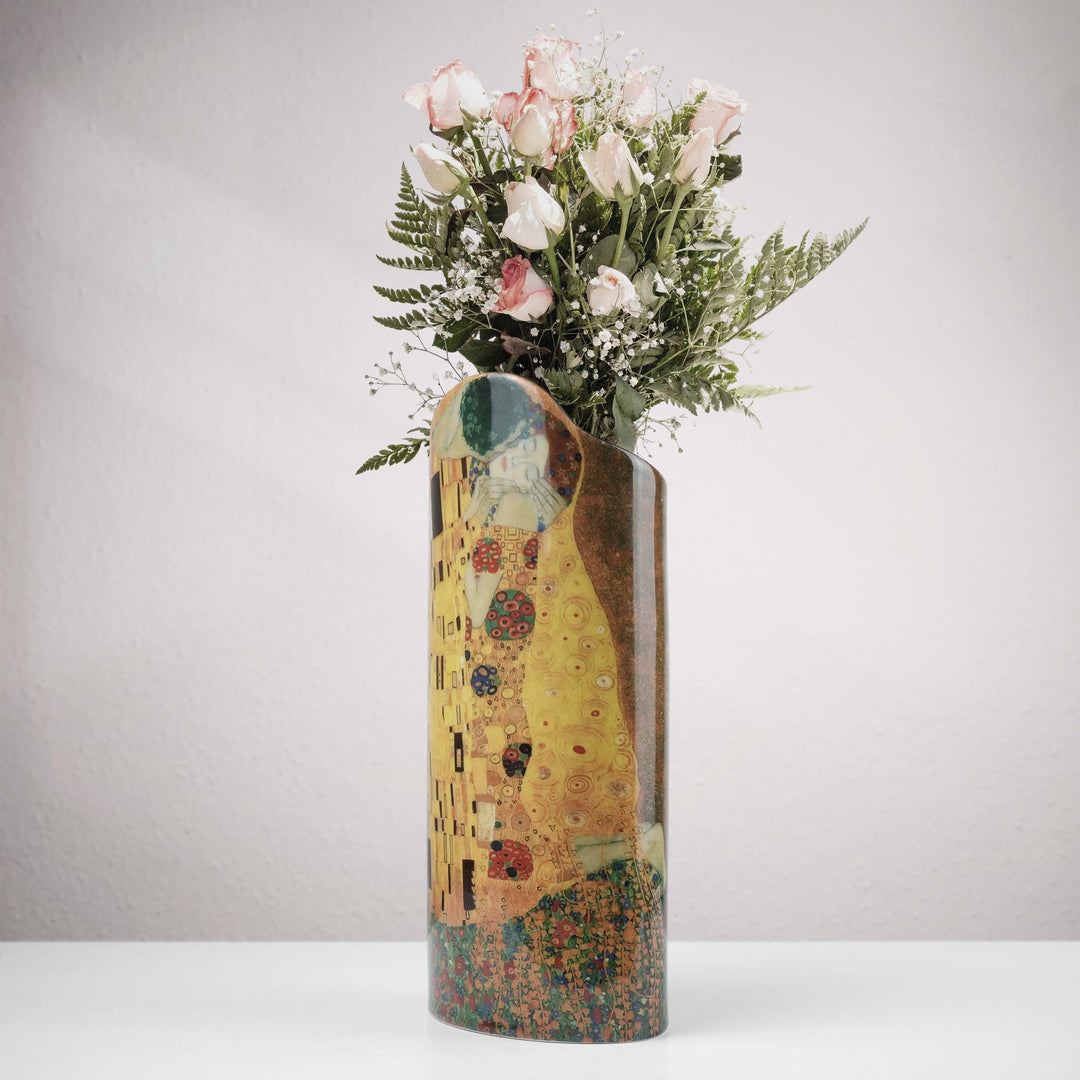 Jarrón de Cerámica "El Beso de Klimt"