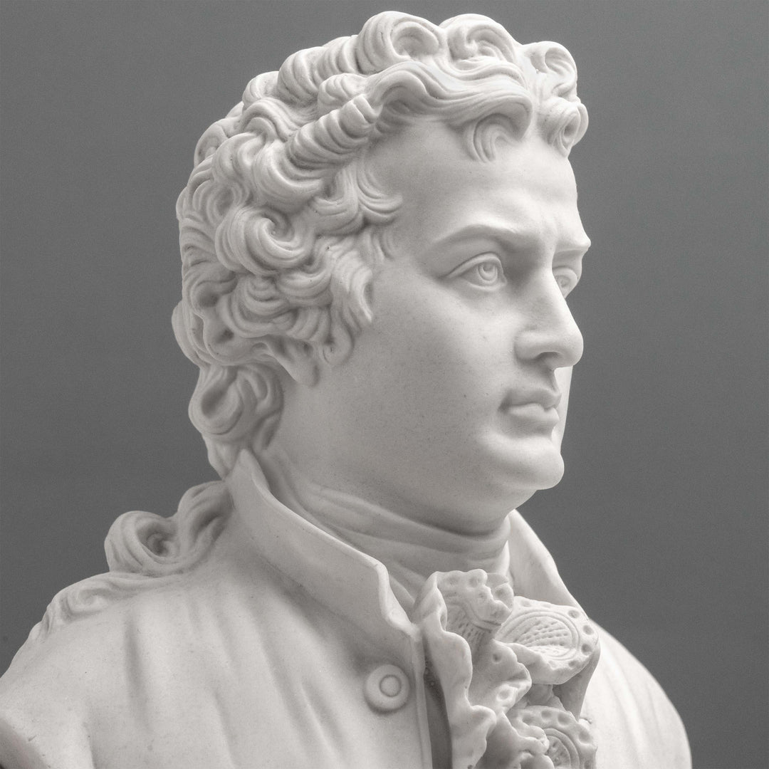 Escultura de busto de Goethe – Poeta alemán en estilo neoclásico