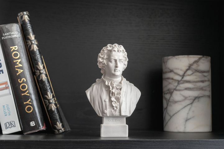 Escultura de busto de Goethe – Poeta alemán en estilo neoclásico