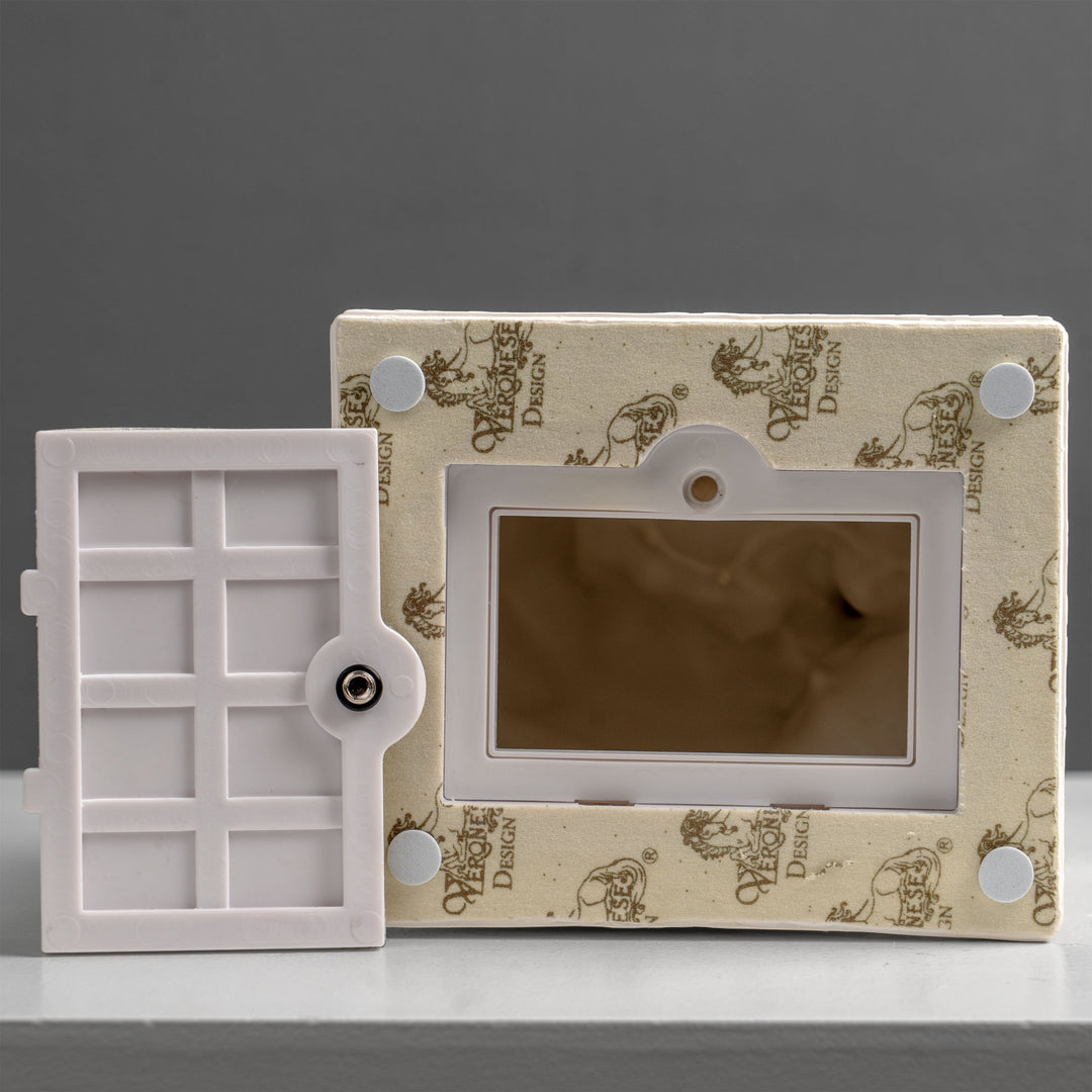 Urna funeraria para gatos con corazón y rosas (escultura de resina blanca)