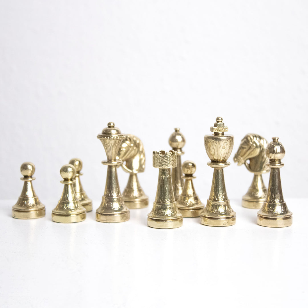 Juego de Ajedrez Staunton en Metal con Tablero Multifunción en Polipiel de Italfama