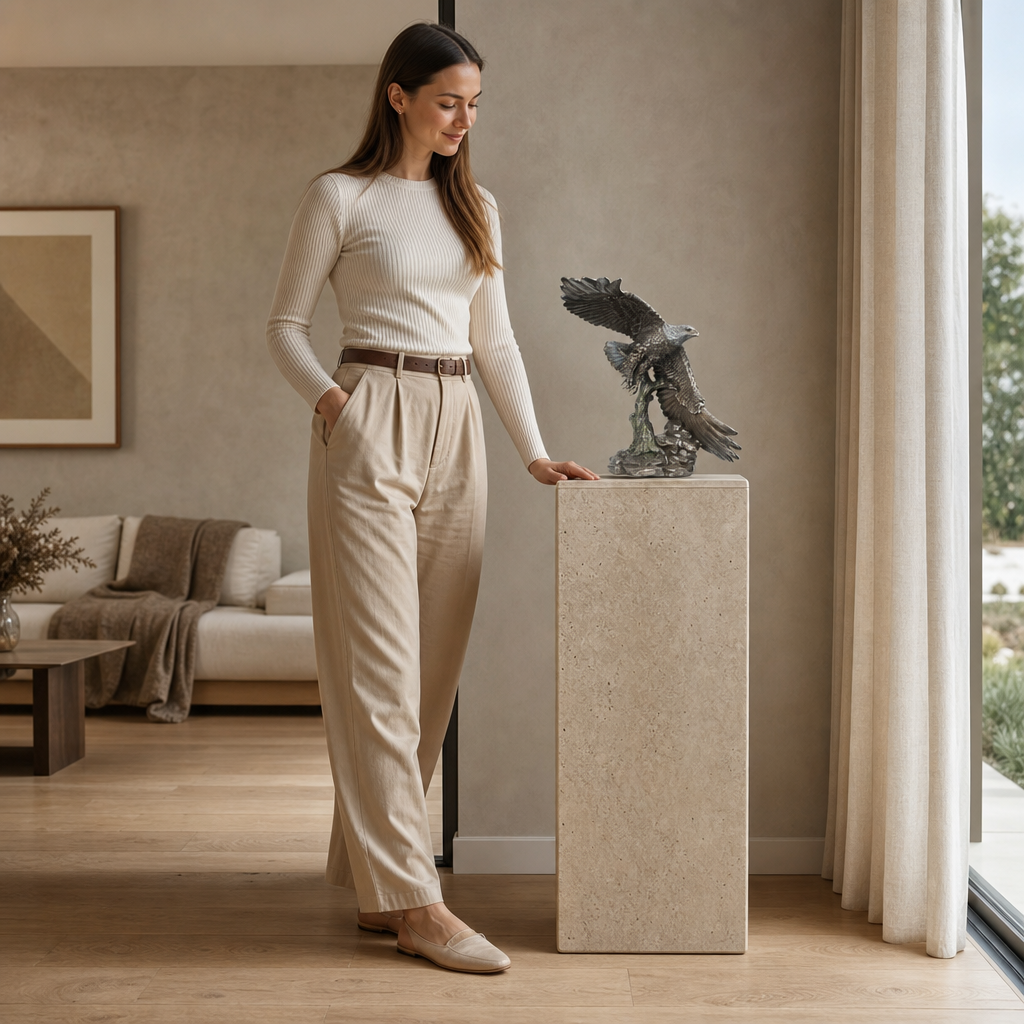 Estatua de águila volando (escultura animal de bronce moldeado en frío)