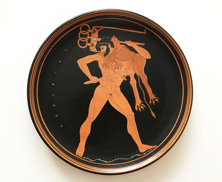 Plato Griego de Figuras Rojas con Heracles - The Ancient Home